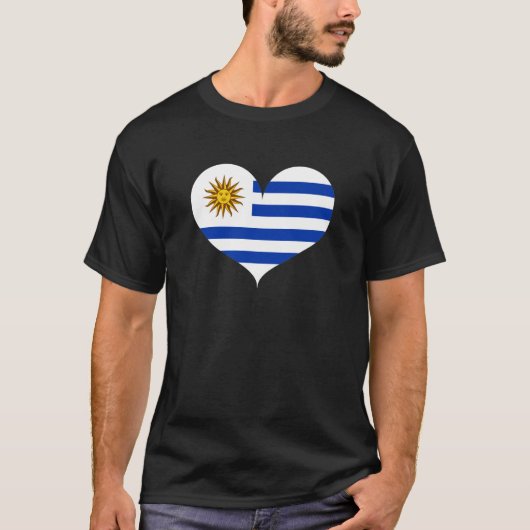 I Liebe der Flagge Uruguays T-Shirt (Vorderseite)