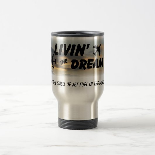 I Liebe der Geruch des Turbinentreibstoffs Reisebecher (Mittel)