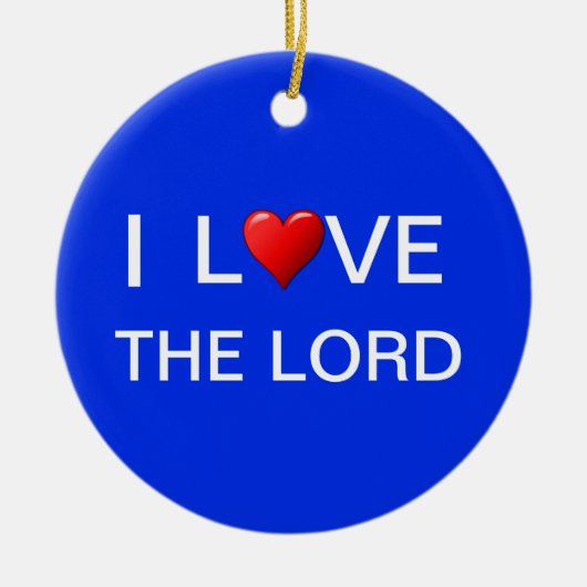 I LIEBE DER HERR KERAMIK ORNAMENT (Vorne)