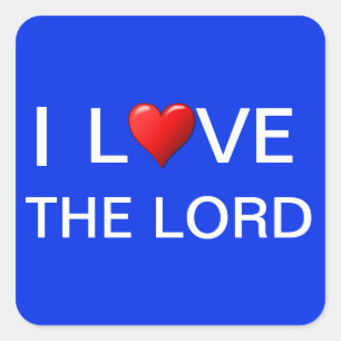 I LIEBE DER HERR QUADRATISCHER AUFKLEBER