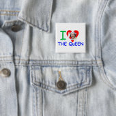 I Liebe der Königin - Königin Elisabeth II Button (Beispiel)