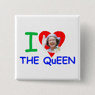 I Liebe der Königin - Königin Elisabeth II Button
