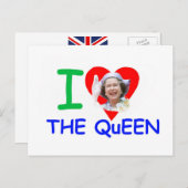 I Liebe der Königin - Königin Elisabeth II Postkarte (Vorne/Hinten)