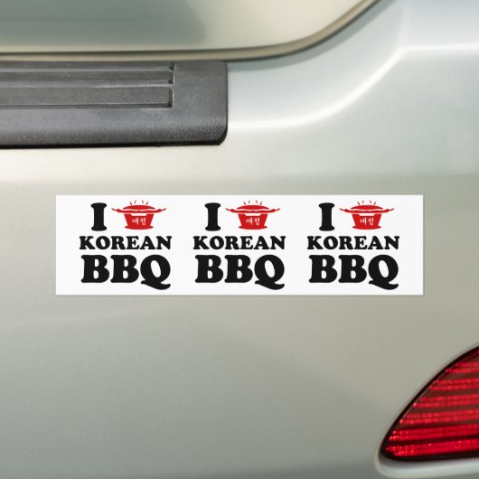 I Liebe der koreanischen GRILLEN (고 기 이) Autoaufkleber (Auf Auto)