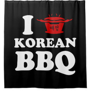 I Liebe der koreanischen GRILLEN (고 기 이) Duschvorhang