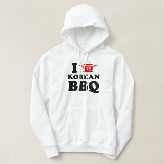 I Liebe der koreanischen GRILLEN (고 기 이) Hoodie (Design vorne)