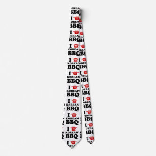 I Liebe der koreanischen GRILLEN (고 기 이) Krawatte