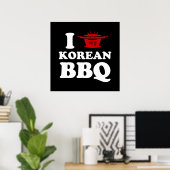 I Liebe der koreanischen GRILLEN (고 기 이) Poster (Heimbüro)