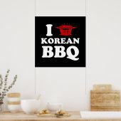 I Liebe der koreanischen GRILLEN (고 기 이) Poster (Küche)