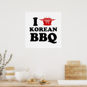 I Liebe der koreanischen GRILLEN (고 기 이) Poster (Küche)