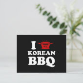 I Liebe der koreanischen GRILLEN (고 기 이) Postkarte (Stehend Vorderseite)