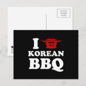 I Liebe der koreanischen GRILLEN (고 기 이) Postkarte (Vorne/Hinten)
