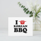 I Liebe der koreanischen GRILLEN (고 기 이) Postkarte (Stehend Vorderseite)