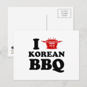 I Liebe der koreanischen GRILLEN (고 기 이) Postkarte (Vorne/Hinten)