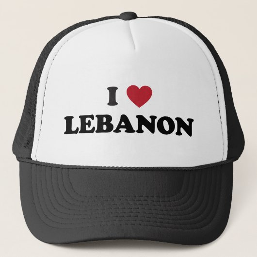 I Liebe der Libanon Truckerkappe (Vorderseite)