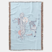 I Liebe der Meeres-Whimsikum-Nautik Decke (Vorderseite Vertikal)