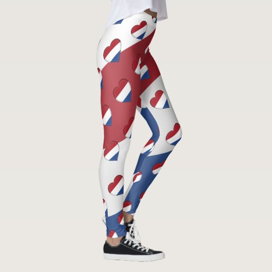 I Liebe der niederländischen Flaggenfarben Funny Leggings (Rechts)