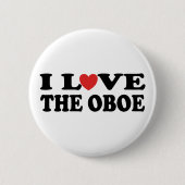 I Liebe der Oboe Knopf Button (Vorderseite)