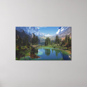 I Liebe der Rocky Mountain Stretched Canvas Print Leinwanddruck