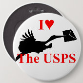 I Liebe der Schaltfläche Postamt Button (Vorne & Hinten)