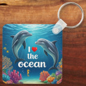 I Liebe der Schlüsselkette des Ozeans Schlüsselanhänger (Rückseite)