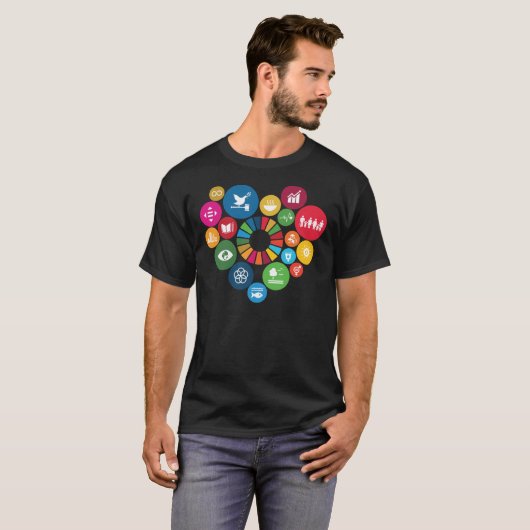 I Liebe der SDG für Nachhaltige Entwicklung 2030 E T-Shirt (Vorne ganz)