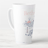 I Liebe der See Whimsical Nautical Personalisiert Milchtasse (Linke Ecke)