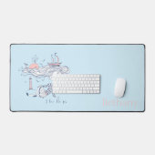 I Liebe der See Whimsical Nautical Personalisiert Schreibtischunterlage (Tastatur & Maus)