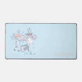 I Liebe der See Whimsical Nautical Personalisiert Schreibtischunterlage (Vorderseite)
