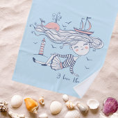 I Liebe der See Whimsical Nautical Personalisiert Strandtuch