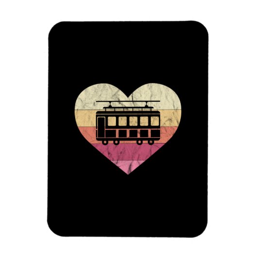 I Liebe der Straßenbahn und Straßenbahnen Magnet (Vertikal)