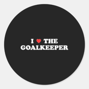 I Liebe: Der Torhüter des Fußball-Hockeysports Go Runder Aufkleber