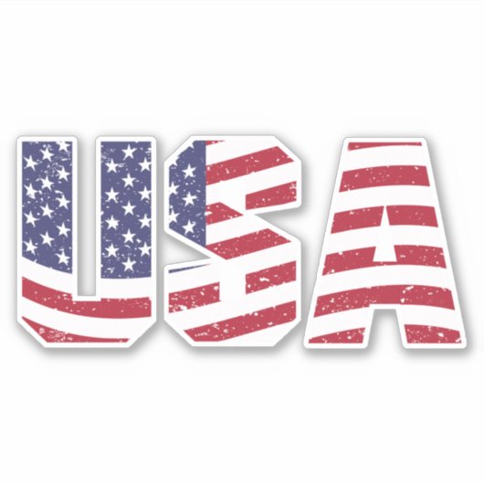 I Liebe der USA Aufkleber (Vorderseite)