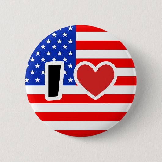I Liebe der USA Button (Vorderseite)