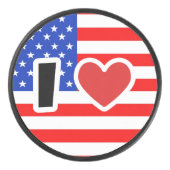 I Liebe der USA Eishockey Puck (Vorderseite)