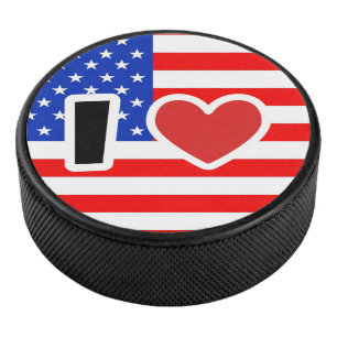 I Liebe der USA Eishockey Puck