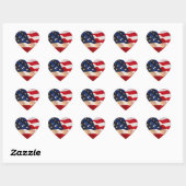I Liebe der USA Herz-Aufkleber (Blatt)