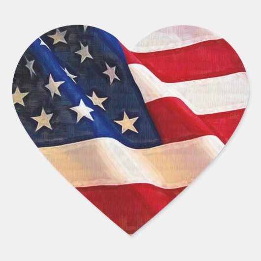 I Liebe der USA Herz-Aufkleber (Vorderseite)