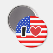 I Liebe der USA Magnet (Vorderseite/Rückseite)