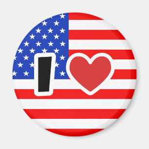 I Liebe der USA Magnet