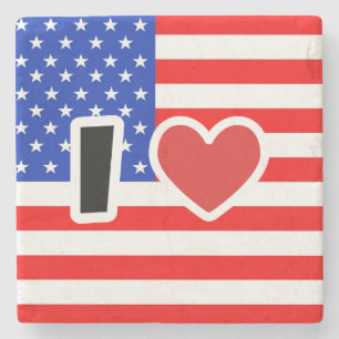 I Liebe der USA Steinuntersetzer