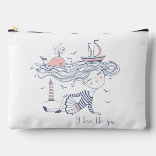I. Liebe der Whimsical Nautical Makeup Bag Zubehörtasche