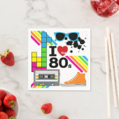 I. Liebe des 80er Paper Napkins Serviette (Beispiel)