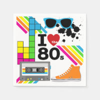 I. Liebe des 80er Paper Napkins