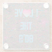 I Liebe des 80er Spray Painted Wall Designs Glasuntersetzer (Rückseite)