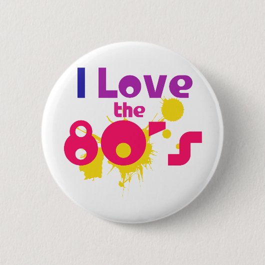 I Liebe des 80ers Button (Vorderseite)