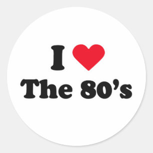 I Liebe des 80ers Runder Aufkleber