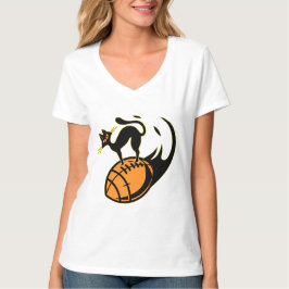 I LIEBE DES AMERIKANISCHEN FUSSBALLS UND DER KATZE T-Shirt