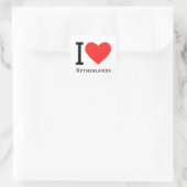 I Liebe des Aufklebers auf den Netherlands Quadratischer Aufkleber (Tasche)