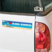 I Liebe des Autoaufklebers zur globalen Erwärmung Autoaufkleber (Auf Lkw)